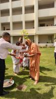 Planting a Rudraksha sapling in the courtyard arena of IIM Jammu (14th March 2026)